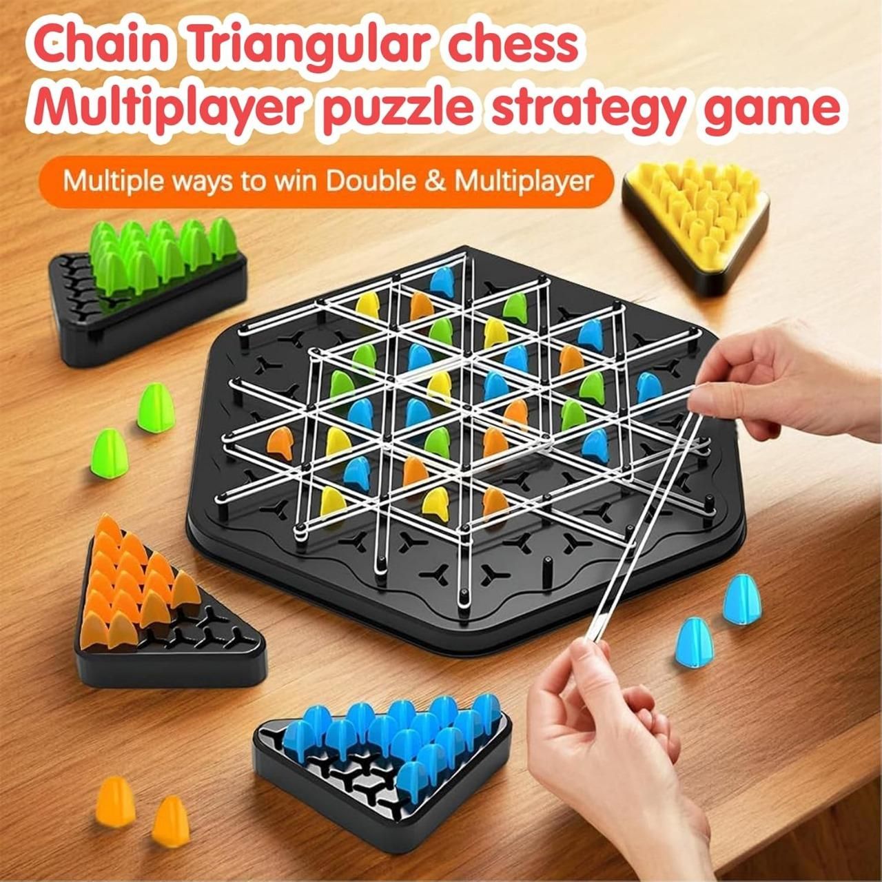 Triangle Chess Chain Set – Creative Mind Game for Kids & Adults